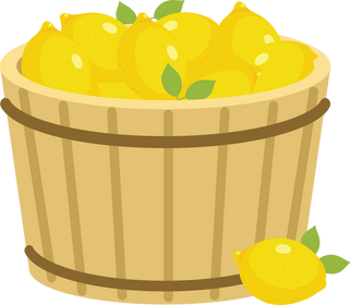 Basket of Lemon Illustration